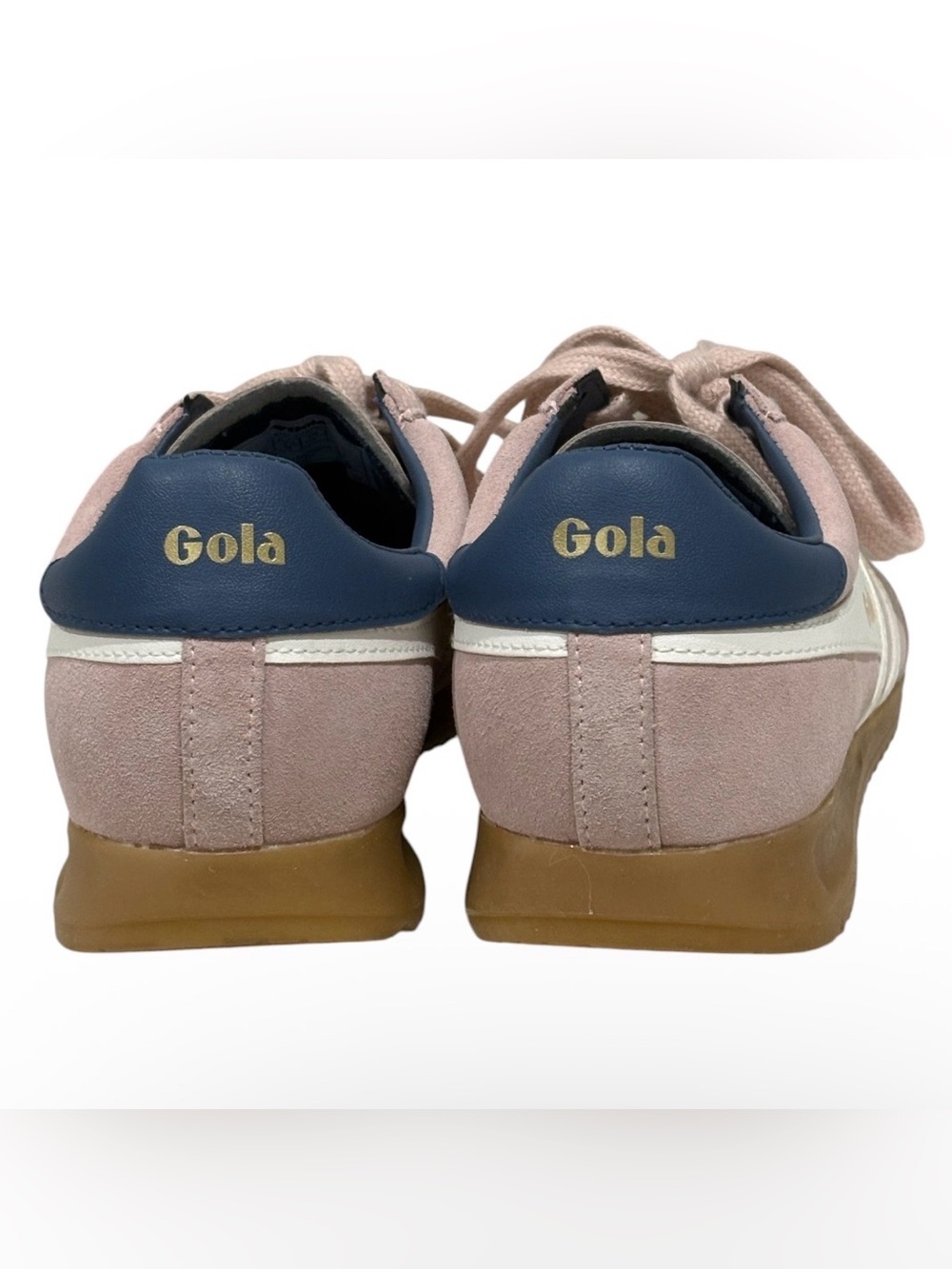 Gola Torpedo Women’s Low Top Lace-Up Sneakers Pink/White/Blue/Brown CLB751 - Picture 6 of 8